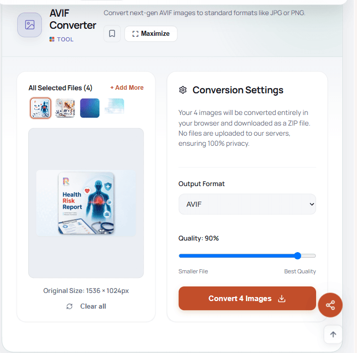 AVIF Converter Tool